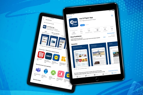Tablet mit der E-Paper App im App-Store